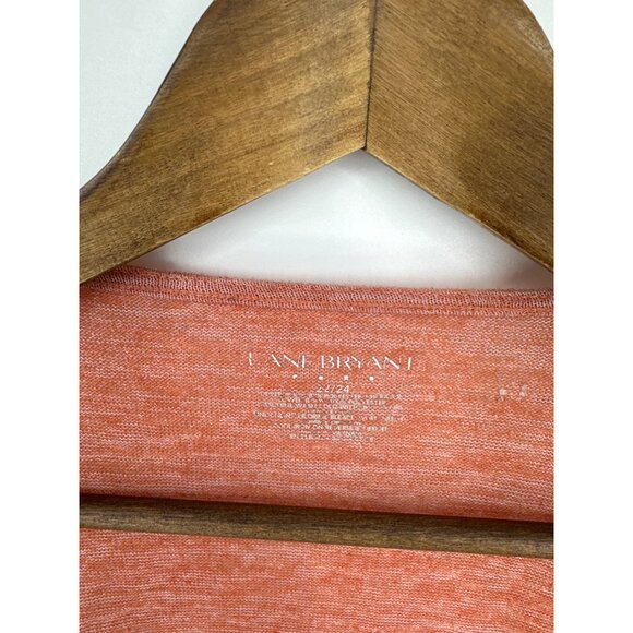 Lane Bryant 3/4 Sleeve Open Front Lightweight Cardigan With Sheer Hem Size 22/24 - Picture 3 of 6